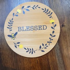 Bee themed wood sign